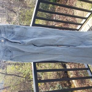 SHEIN Blue Flare Wide Leg Jeans